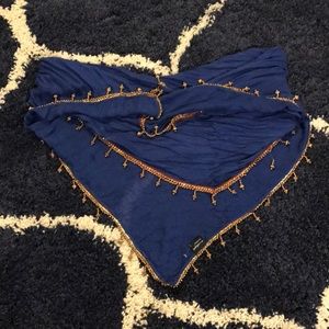 Blue scarf w beads